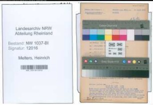 Entnazifizierung Heinrich Melters , geb. 08.05.1912 (Kaufmann)