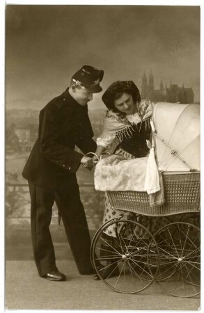 Meißen. Schützen Kinderwagen