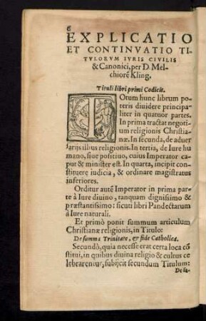 Tituli libri primi Codicis.
