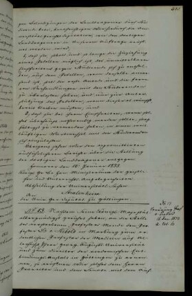 Berufung des ordentlichen Professors Siebold aus Marburg und Ernennung zum Direktor der Entbindungsanstalt.