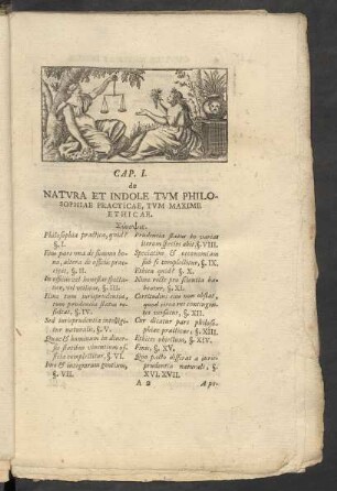Cap. I. de Natura Et Indole Tum Philosophiae Practicae, Tum Maxime Ethicae.