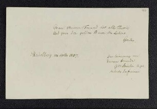 Georg M... Stierlin. – Heidelberg, 09.1807