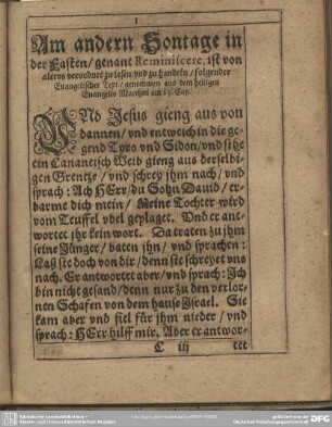 Christliche Valetpredigt