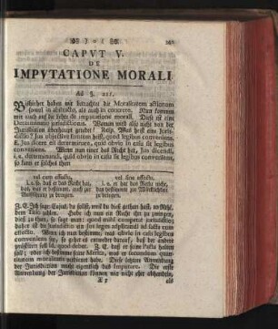 Caput V. De Imputatione Morali