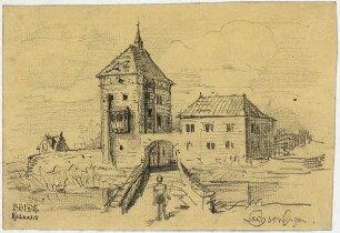 Gebäude in Sachsenhagen, Zufahrt zum Ort