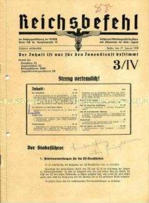 Mitteilungsblatt der Reichsjugendführung der NSDAP für HJ-Funktionäre