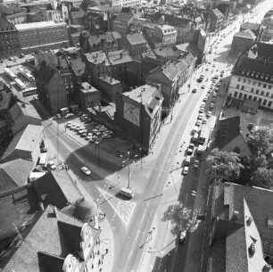 Straßenkreuzung Juri-Gagarin-Ring und Bürgermeister-Wagner Straße in Erfurt : Blickrichtung Südwesten