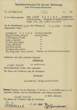 Fäßler, Josef