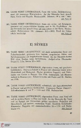E) Sèvres (Nr. 588-596)