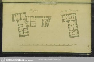 Taf. VI.: Des Frauenhauses Erdgeschoss, zweites Stockwerk