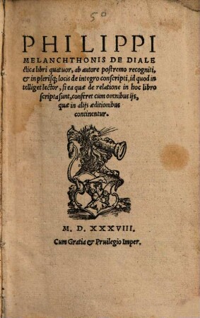 Philippi Melanchthonis De Dialectica libri quatuor
