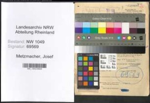 Entnazifizierung Josef Metzmacher , geb. 24.07.1892 (Haendler)