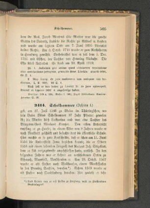 3414. Schelhammer (Johann I.)