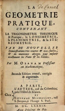 La Geometrie pratique