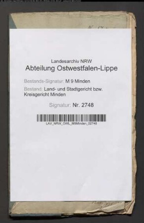 Erblasser: Witte, Wilhelmine Henriette Friederike: