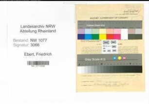 Entnazifizierung Friedrich Ebert , geb. 18.12.1902 (Polizist)