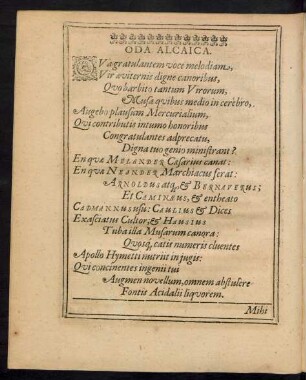Oda Alcaica.