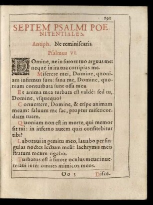 Septem Psalmi Poenitentiales.