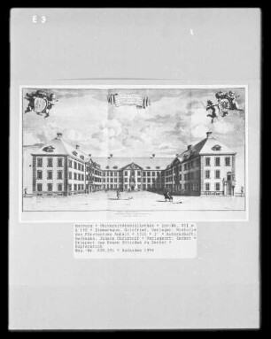 Historie des Fürstentums Anhalt — Prospect des Neuen Schloßes zu Zerbst