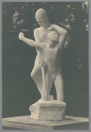 Brunnenentwurf Aufruf II, 1914/17, Gips