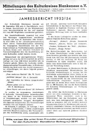 Jahresbericht 1953/54