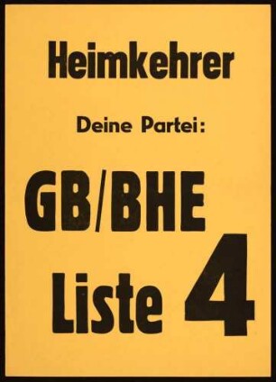 GB/BHE, Bundestagswahl 1957