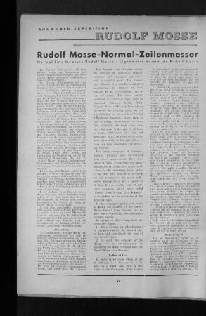 Rudolf-Mosse-Normal-Zeilenmesser