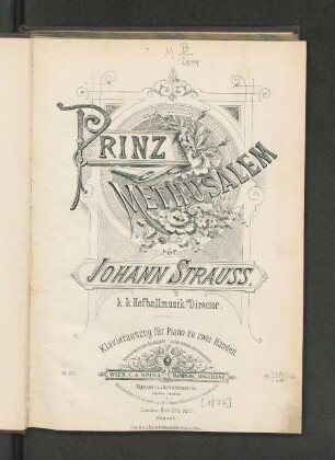 Prinz Methusalem : für Piano zu 2 Hden