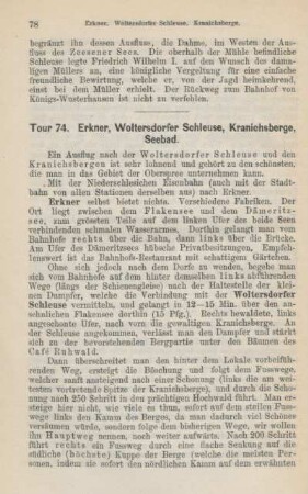 Tour 74. Erkner, Woltersdorfer Schleuse, Kranichsberge, Seebad