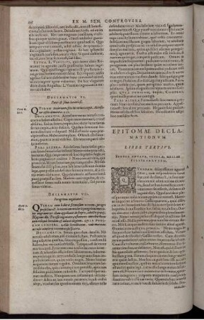 Epitomae Declamationum Liber Tertius