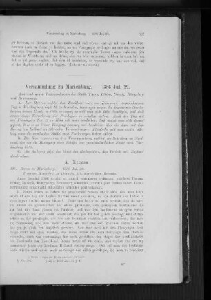 Versammlung zu Marienburg . - 1386 Jul. 29.