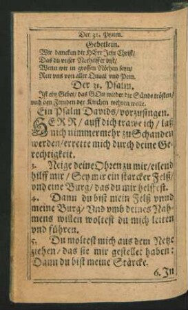 Der 31. Psalm. - Der 40. Psalm.