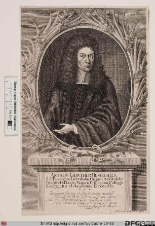 Bildnis Anton Günther Heßhusen (lat. Heshusius)