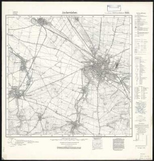 Meßtischblatt 2383 : Aschersleben, 1934 : Aschersleben. - Hrsg. 1904, bericht. 1926, einz. Nachtr. 1934. - 1:25000. - [Berlin]: Reichsamt für Landesaufnahme, 1934. - 1 Kt.