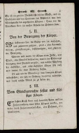 §. III. Vom Gleichgewichte fester und flüssiger Körper.