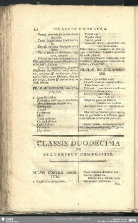 Classis Duodecima De Pulveribus Compositis