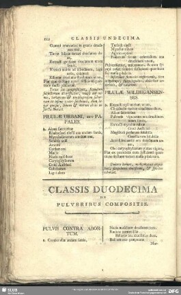 Classis Duodecima De Pulveribus Compositis