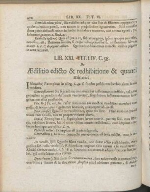 Tit. I. IV. C. 58. De Ædilitio edicto & redhibitione & quanti minoris.