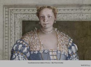 Villa Barbaro; Stanza dell'Olimpo : Porträt der Frau Barbaro, ihre Söhne und die Amme