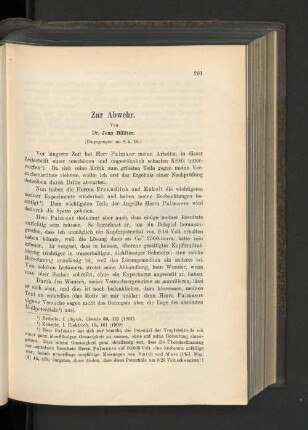 Zur Abwehr.