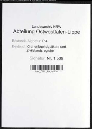 Kirchenbuchduplikate der katholischen Gemeinde (GHT 1811-1813). (Gemeinde: Benninghausen, katholische Gemeinde)