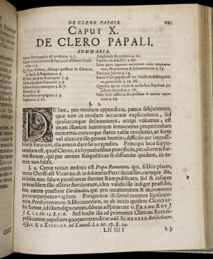 Caput X. De Clero Papali. - Caput XVIII. De Conservatione Ecclesiae.