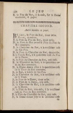 Chapitre Second