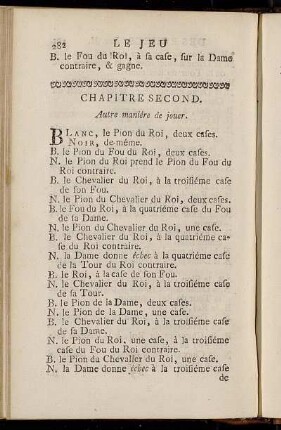 Chapitre Second