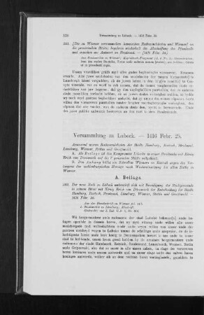 Versammlung zu Lübeck. - 1416 Febr. 25.