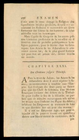 Chapitre XXXI. Des Chrêtiens jusqu'à Théodose