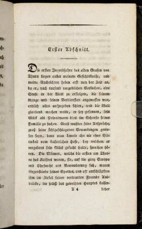 Erster Abschnitt. - Fünfter Abschnitt.