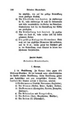 Zweites Kapitel. Besondere Staatenkunde