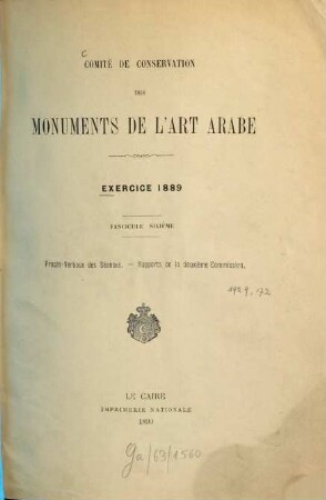 Exercice. 1889 = Fasc. 6