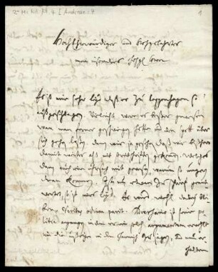 Brief von Samuel Andreae an Friedrich Lucae